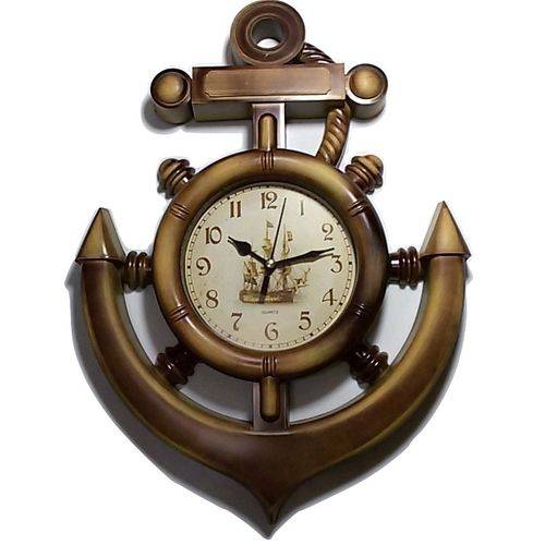 Tamanhos, Medidas e Dimensões do produto Relógio de Parede Âncora, Náutico Motivo Madeira Quartz Winc
