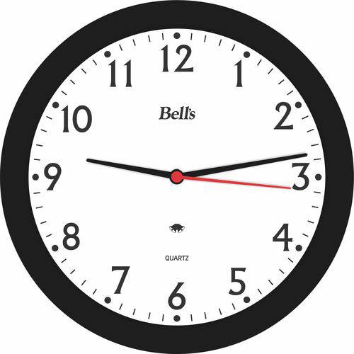 Tamanhos, Medidas e Dimensões do produto Relógio de Parede Bells Redondo Números 21,7cm Preto