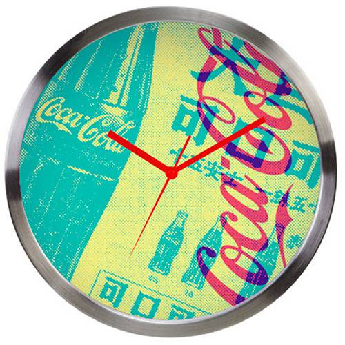 Tamanhos, Medidas e Dimensões do produto Relógio de Parede Coca-Cola Metal Contemporary Green/Azul