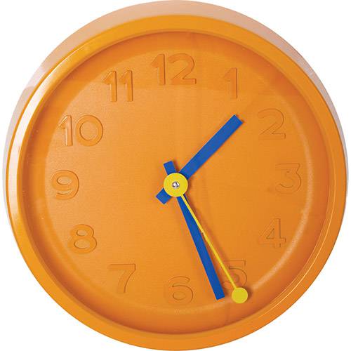 Tamanhos, Medidas e Dimensões do produto Relógio de Parede Color Clock Laranja Uatt? Analógico