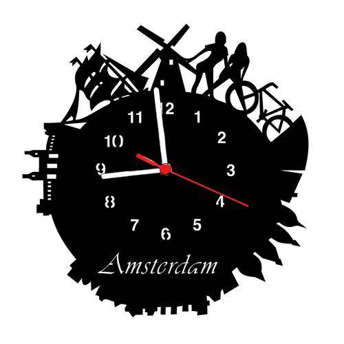 Tamanhos, Medidas e Dimensões do produto Relógio de Parede Decorativo - Modelo Amsterdam - ME Criative