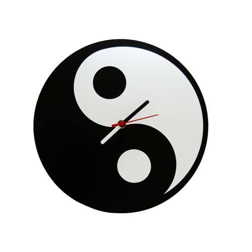 Tamanhos, Medidas e Dimensões do produto Relógio de Parede Decorativo - Modelo Yin Yang