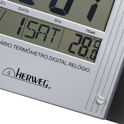 Tamanhos, Medidas e Dimensões do produto Relógio de Parede Digital 6401-34 29x19x2 Cm Preto - Herweg