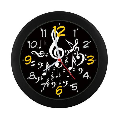 Tamanhos, Medidas e Dimensões do produto Relógio de Parede Notas Musicais