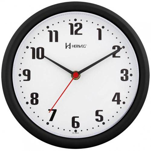 Tamanhos, Medidas e Dimensões do produto Relógio de Parede Original Herweg Novo Ref: 6102-034 Preto