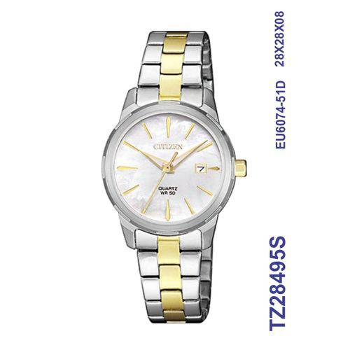 Tamanhos, Medidas e Dimensões do produto Relógio Feminino Citizen REF TZ28495S Misto Aço Gold 28mm