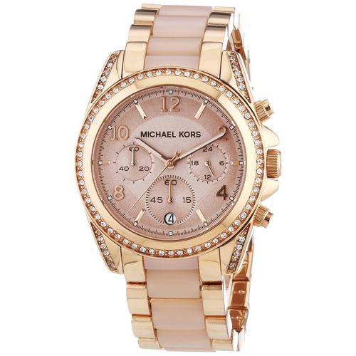 Tamanhos, Medidas e Dimensões do produto Relógio Feminino Michael Kors MK5943 Blair Rose Goldtone Glitz Chronograph 39mm