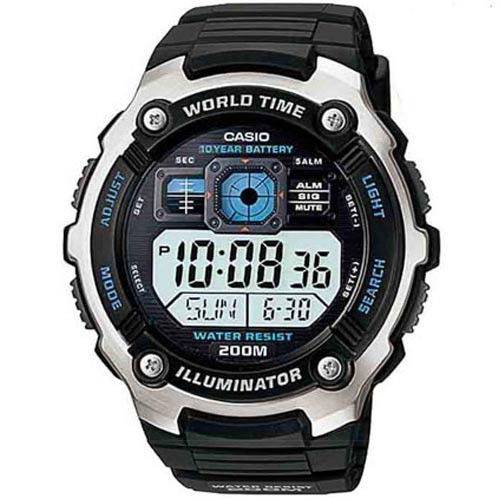 Tamanhos, Medidas e Dimensões do produto Relógio Masculino Casio Digital Preto com Prata AE-2000W-1AVDF