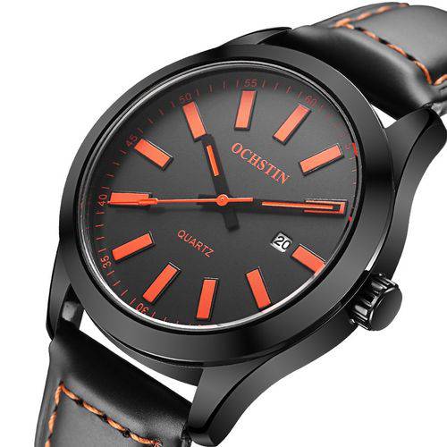 Tamanhos, Medidas e Dimensões do produto Relógio Masculino Ochstin Quartz Casual Luxo Pulseira Couro