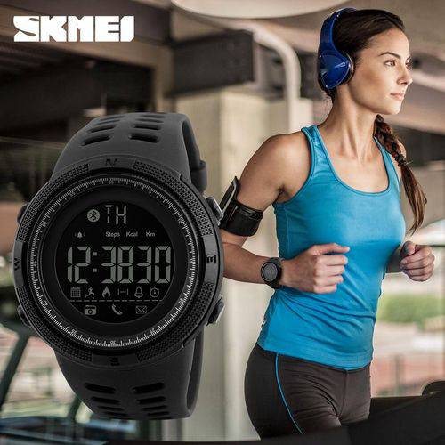 Tamanhos, Medidas e Dimensões do produto Relógio Skmei Modelo 1250 Smart Watch Bluetooth Pedômetro Calorias Masculino e Feminino Original