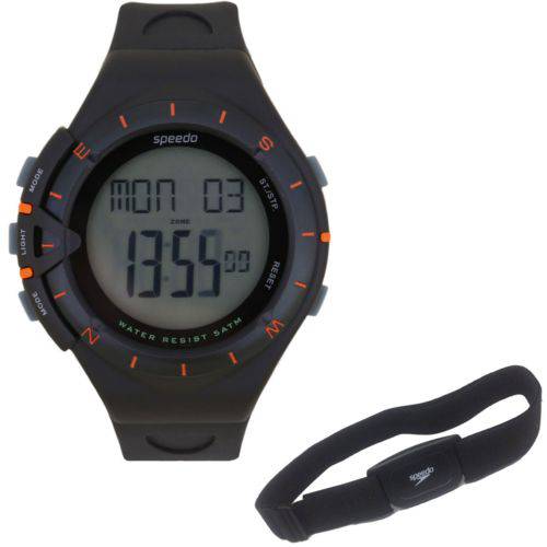 Tamanhos, Medidas e Dimensões do produto Relógio Speedo Masculino Digital Preto com Monitor Cardíaco