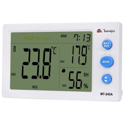 Tamanhos, Medidas e Dimensões do produto Relógio Termômetro Higrômetro Digital – 3 em 1 – MT-242A Minipa