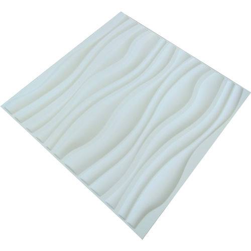 Tamanhos, Medidas e Dimensões do produto Revestimento de Parede 3D Wellen em PVC 50x50 Branco com 12 Peças