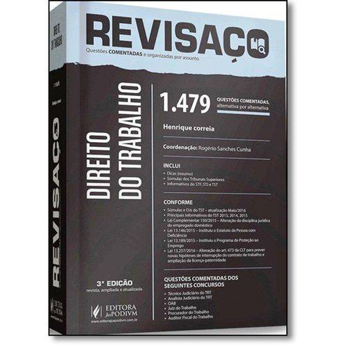 Tamanhos, Medidas e Dimensões do produto Revisaco - Direito do Trabalho - Juspodivm