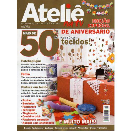 Tamanhos, Medidas e Dimensões do produto Revista Ateliê na Tv Ed. Minuano Nº50