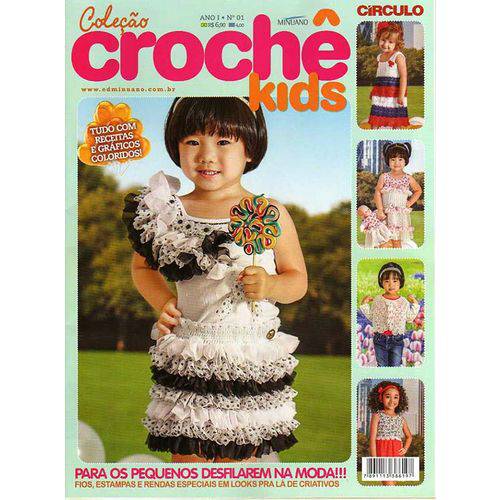 Tamanhos, Medidas e Dimensões do produto Revista Coleção Crochê Kids Ed. Minuano Nº01