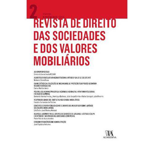Tamanhos, Medidas e Dimensões do produto Revista de Direito das Sociedades e dos Valores Mobiliarios - N 2 - Almedina