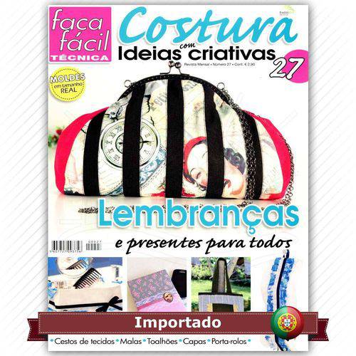 Tamanhos, Medidas e Dimensões do produto Revista Faça Fácil Costura com Ideias Criativas Nº27
