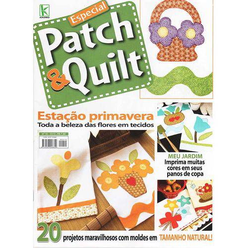 Tamanhos, Medidas e Dimensões do produto Revista Patch Quilt Especial Ed. Kromo Nº10