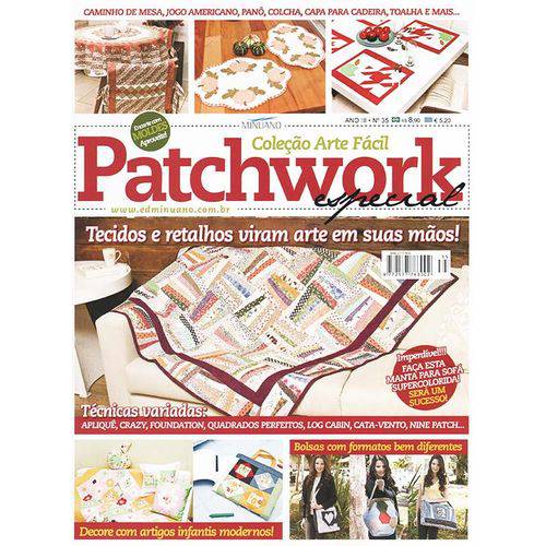 Tamanhos, Medidas e Dimensões do produto Revista Patchwork Especial Ed. Minuano Nº35