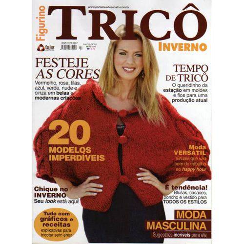 Tamanhos, Medidas e Dimensões do produto Revista Tricô Inverno Ed. Online Nº24