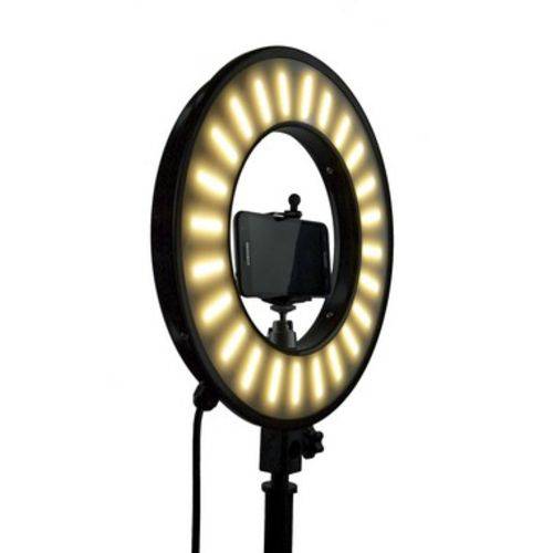 Tamanhos, Medidas e Dimensões do produto Ring Light 33 Cm de Diâmetro - Iluminador Refletor 50w - com Suporte para Celular- 3 Temperaturas de Cores - Foto- Makeup