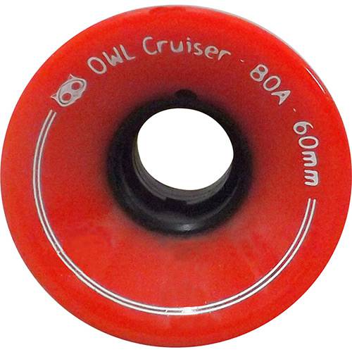 Tamanhos, Medidas e Dimensões do produto Roda para Skate Cruiser 60mm Owl Sports - Vermelho