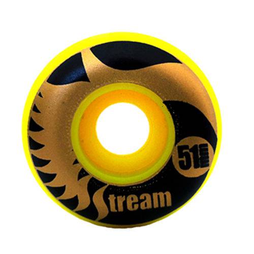 Tamanhos, Medidas e Dimensões do produto Roda para Skate Stream 51mm - Amarelo