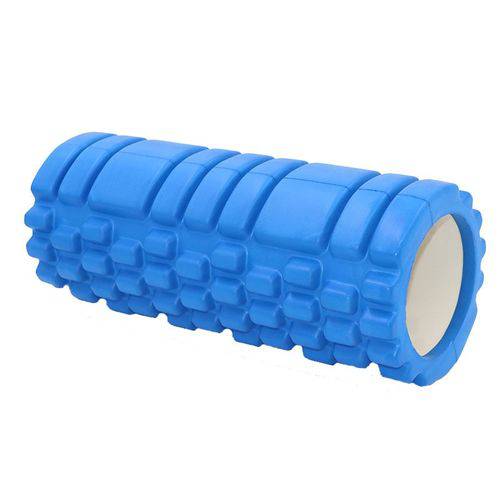 Tamanhos, Medidas e Dimensões do produto Rolo Massagem Liberação Miofascial Foam Roller Soltura Yoga Pilates - Azul