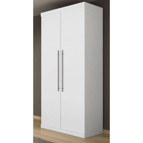 Tamanhos, Medidas e Dimensões do produto Roupeiro Roma 2 Portas 100% Mdf Prateleira Branco - Bianchi Móveis