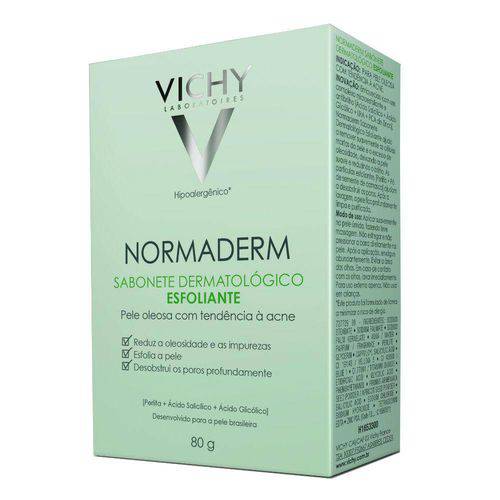 Tamanhos, Medidas e Dimensões do produto Sabonete Dermatológico Esfoliante Vichy Normaderm 80g