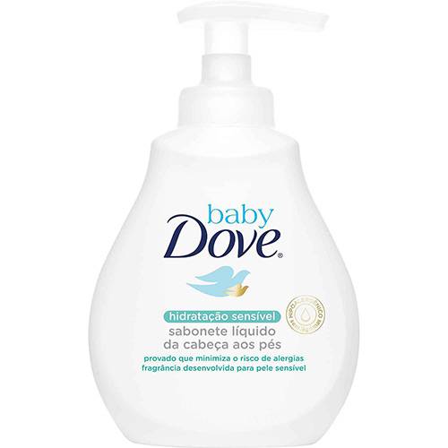 Tamanhos, Medidas e Dimensões do produto Sabonete Líquido da Cabeça Aos Pés Baby Dove Hidratação Sensível - 200ml