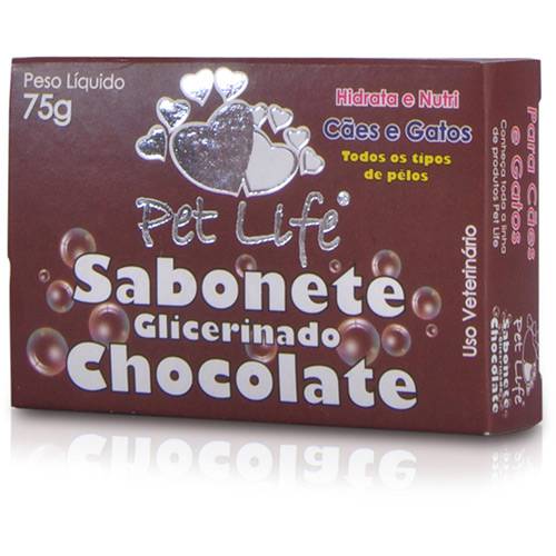 Tamanhos, Medidas e Dimensões do produto Sabonete Pet Life Chocolate 75g