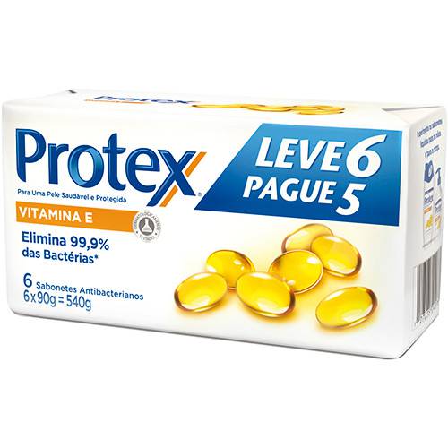Tamanhos, Medidas e Dimensões do produto Sabonete Protex Vitamina e 90g Leve 6 Pague 5