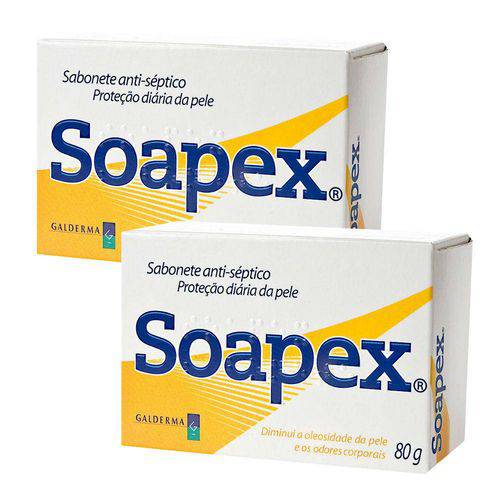 Tamanhos, Medidas e Dimensões do produto Sabonete Soapex 80g C/ 2 Unidades