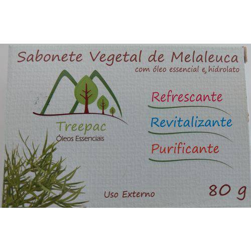 Tamanhos, Medidas e Dimensões do produto Sabonete Vegetal de Melaleuca com Óleo Essencial e Hidrolato - 80g