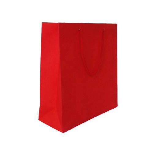 Tamanhos, Medidas e Dimensões do produto Sacola de Papel Vermelha 15x14x7cm - 100 Unidades