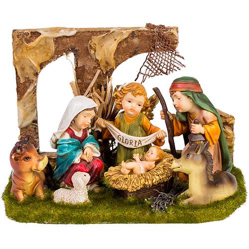 Tamanhos, Medidas e Dimensões do produto Sagrada Família 15cm - Santini Christmas