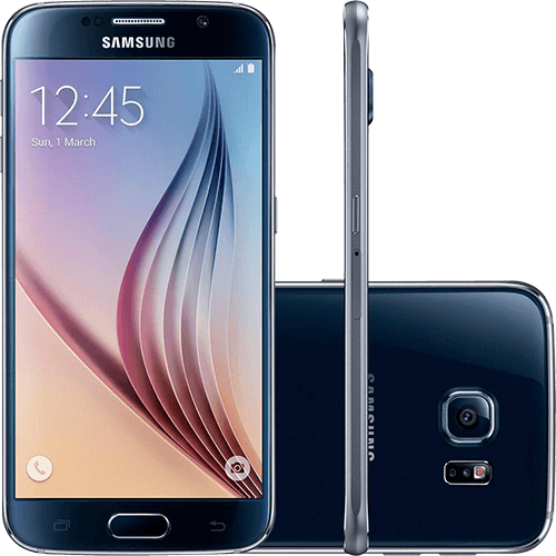 Tamanhos, Medidas e Dimensões do produto Samsung Galaxy S6 32GB 4G Android 5.0 Tela 5.1" Câmera 16MP - Preto