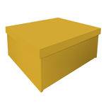 Tamanhos, Medidas e Dimensões do produto Sapateira Box Baú Caixa Organizadora para Sapatos - Amarelo Laca