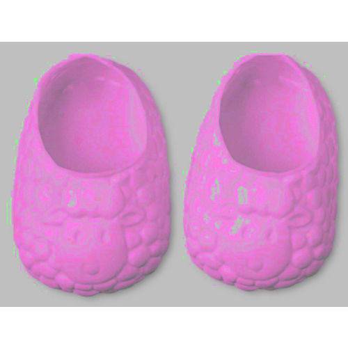 Tamanhos, Medidas e Dimensões do produto Sapato para Boneca – Modelo Pantufa 5cm – Little Mommy – Pink - Laço de Fita