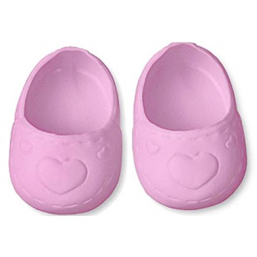 Tamanhos, Medidas e Dimensões do produto Sapato para Boneca – Modelo Sapatilha 5cm – Little Mommy - Rosa Translúcido– Laço de Fita