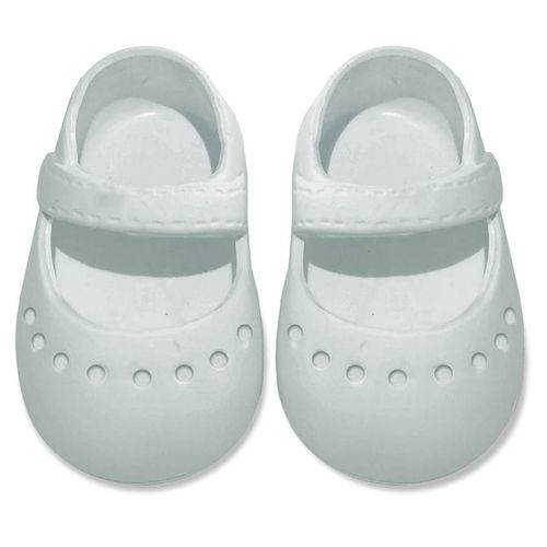 Tamanhos, Medidas e Dimensões do produto Sapato para Boneca – Modelo Sapatilha 7cm – Adora Doll - Branco – Laço de Fita