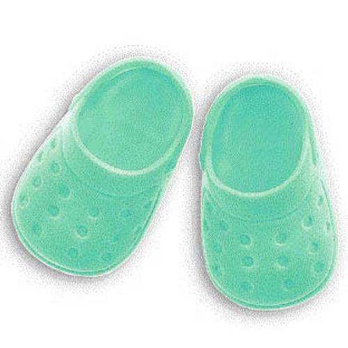 Tamanhos, Medidas e Dimensões do produto Sapato para Boneca – Modelo Sport 6cm – Baby Alive – Verde Musgo - Laço de Fita