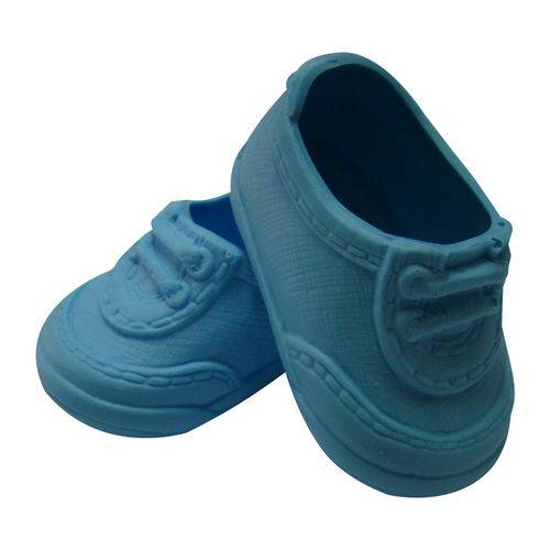 Tamanhos, Medidas e Dimensões do produto Sapato para Boneca – Modelo Tênis 8cm – Adora Doll - Azul Bebê – Laço de Fita