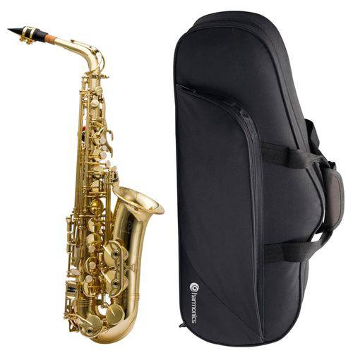 Tamanhos, Medidas e Dimensões do produto Saxofone Alto Mi Bemol (Eb) Laqueado HAS-200L + Case - Harmonics