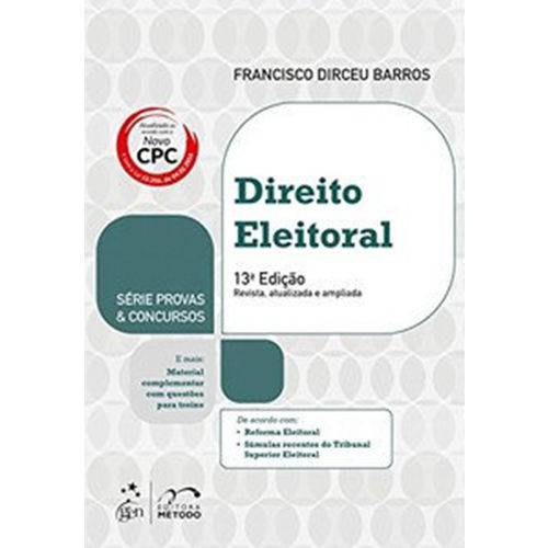 Tamanhos, Medidas e Dimensões do produto Série Provas e Concursos - Direito Eleitoral - 14ª Edição (2018)
