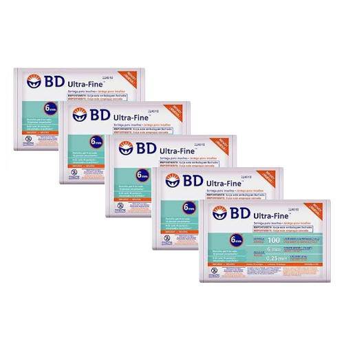 Tamanhos, Medidas e Dimensões do produto Seringa de Insulina Bd Ultra-Fine 100u 6mm C/ 10 Unidades Leve 5 Pague 4