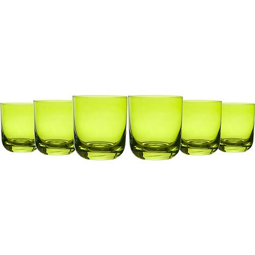 Tamanhos, Medidas e Dimensões do produto Set com 6 Copos Baixos Casual Verde Neon 300ml Krosno