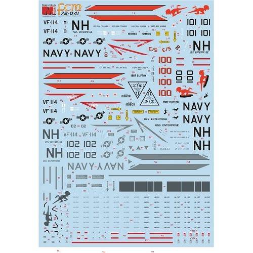 Tamanhos, Medidas e Dimensões do produto Set Decais Vf-114 Aardvarks Part 1 - Fcm Decais